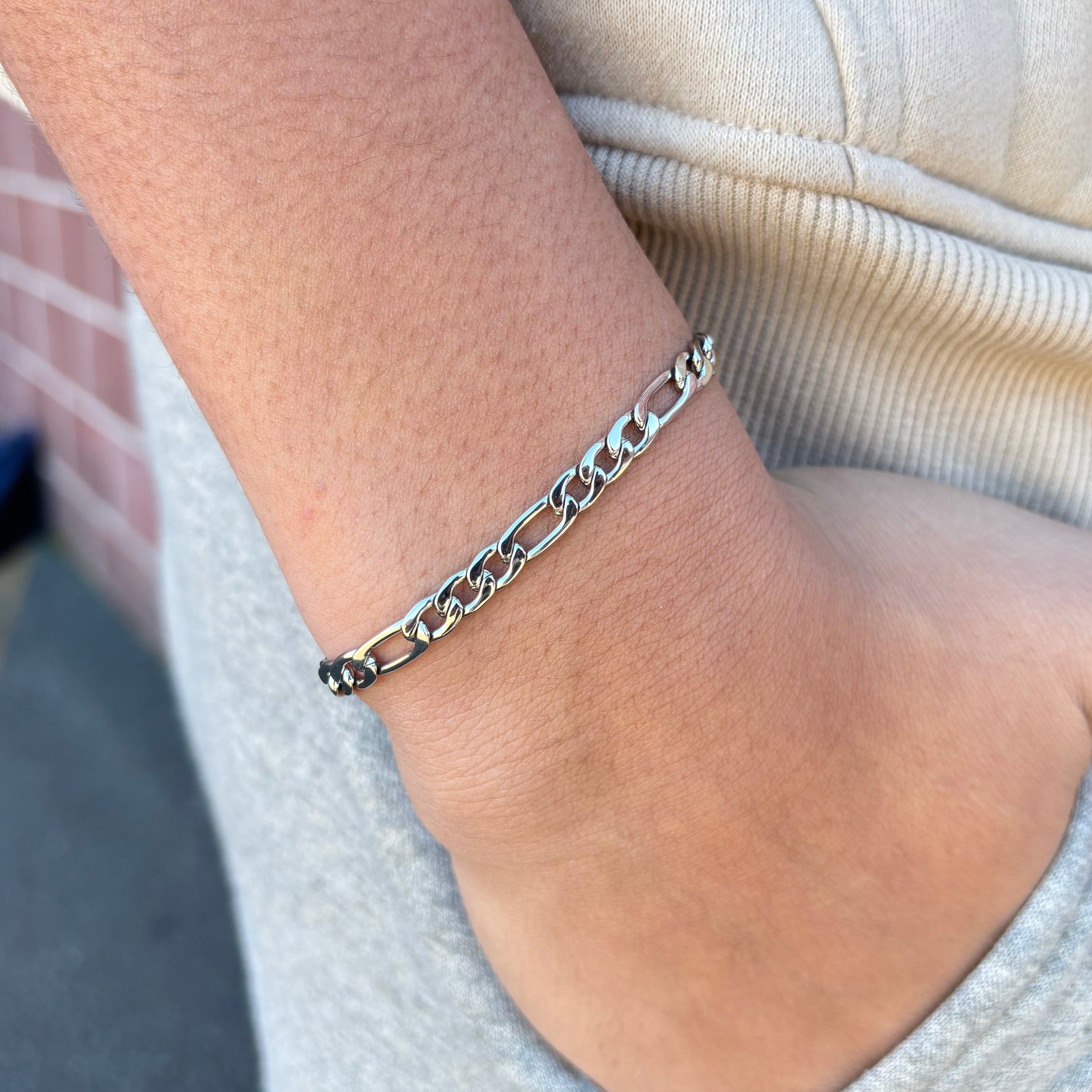 Figaro Bracelet (Silver) 5mm