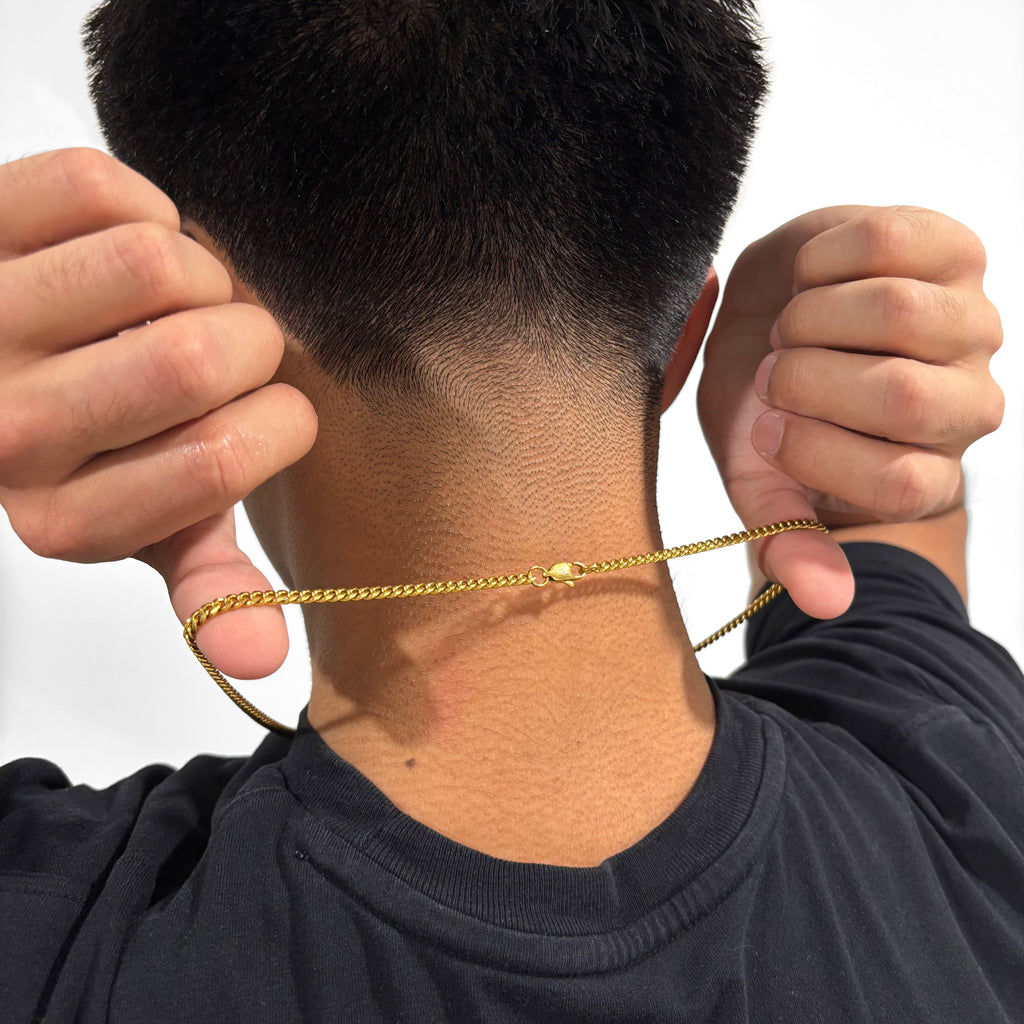 Iced Cross (Gold) 4mm Cuban