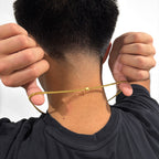 Iced Cross (Gold) 4mm Cuban