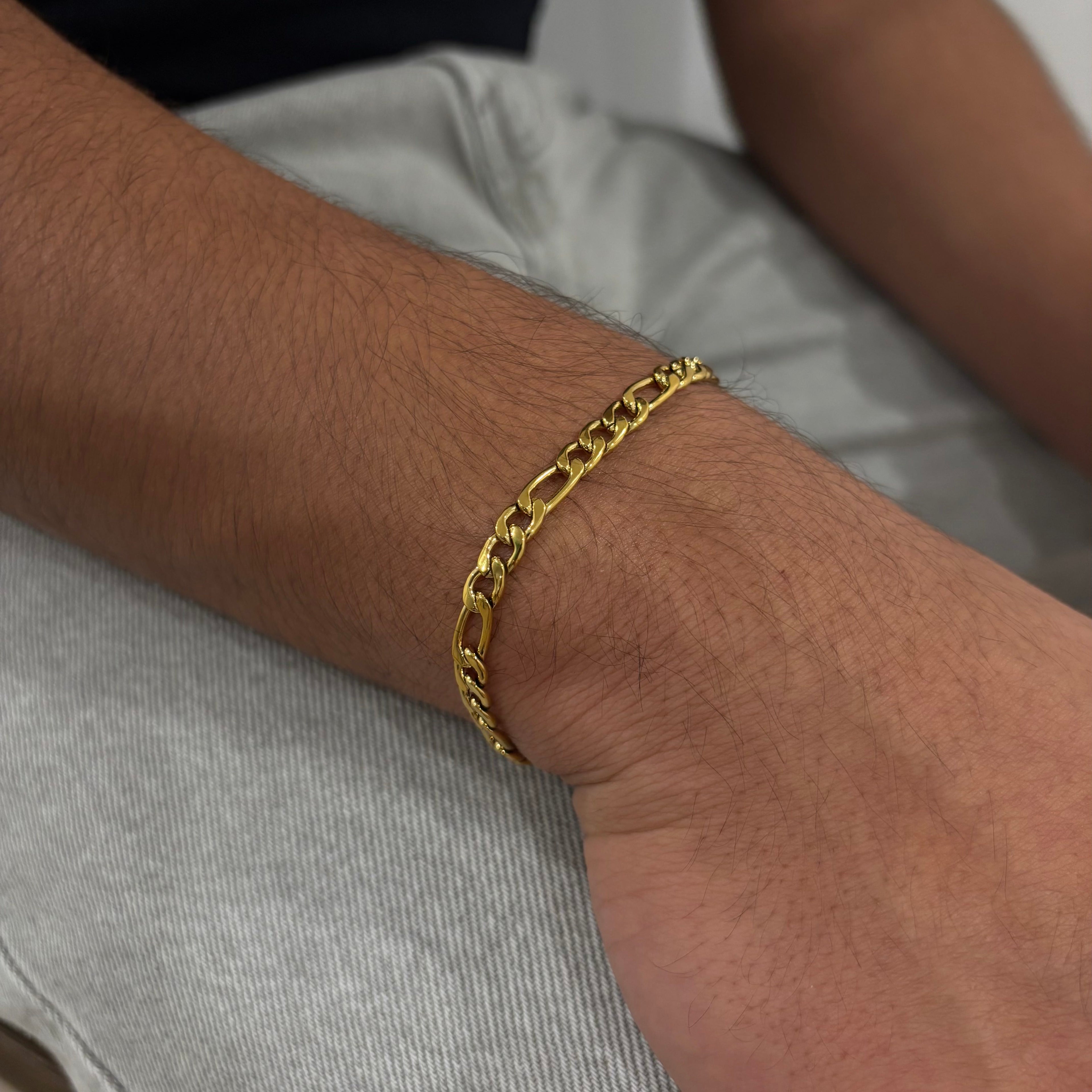 Figaro Bracelet (Gold) 5mm